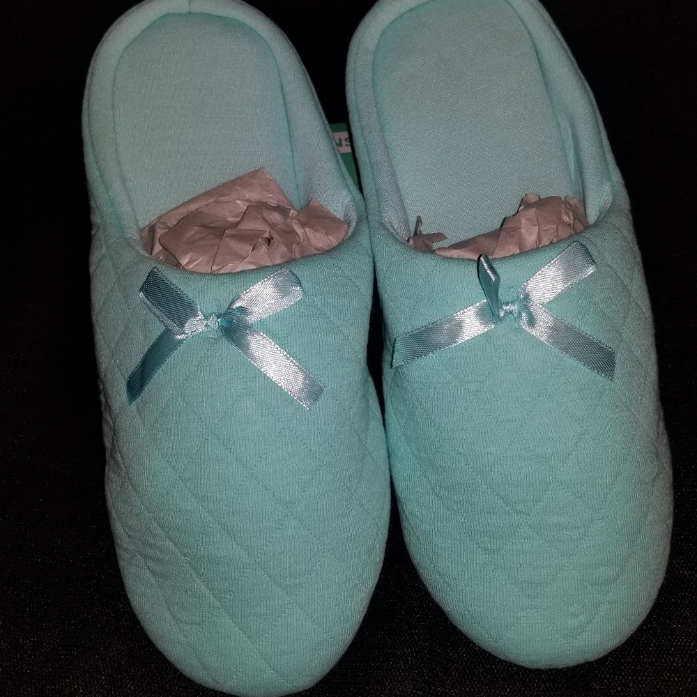Mini bow slide slippers NIB Lg 9/10